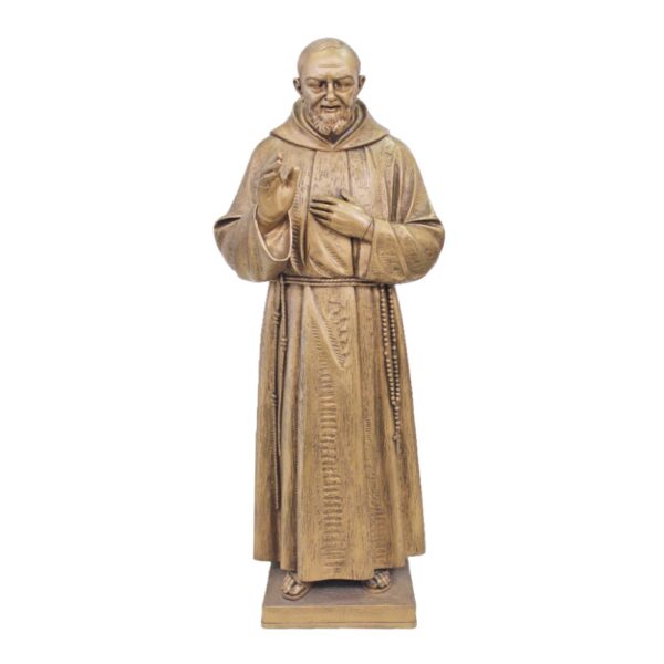 Statua Padre Pio cm 150 bronzata Demetz