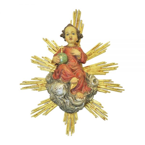 Gesù Bambino in legno Val Gardena cm 47