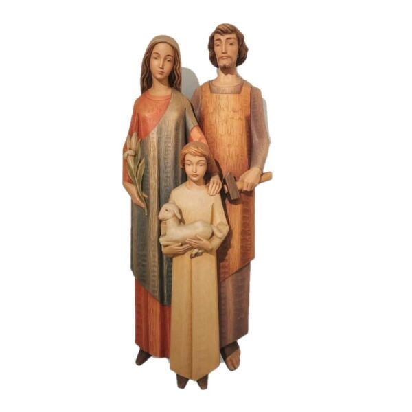 Statua Sacra Famiglia cm 120 in legno Valgardena