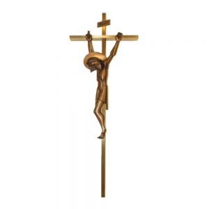 Croce moderna in ottone dorato cm 140