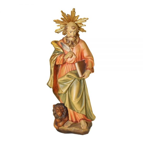 Statua San Marco cm 20 in legno Val Gardena