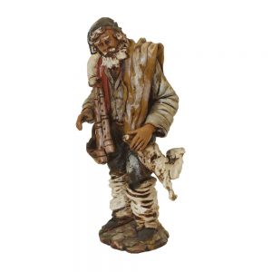 Statua pastore in ceramica presepe Pippo Giovane