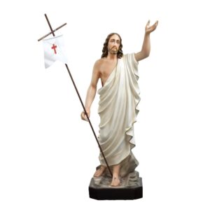 Statua Gesù Risorto resina vuota cm 85