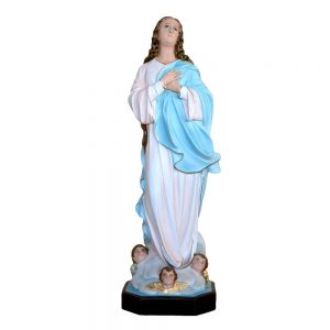 Statua Madonna del Murillo cm 90 in resina piena