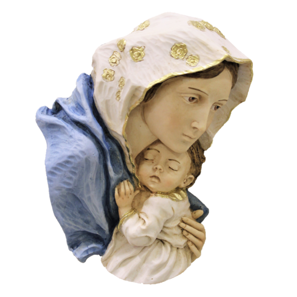 Capezzale Madonna del Ferruzzi cm 16x10 pasta legnosa