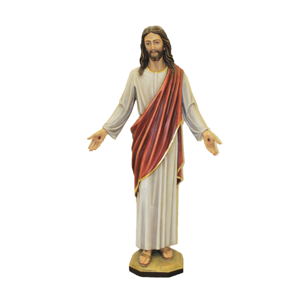 Statua Cristo Risorto braccia aperte cm 100 Demetz