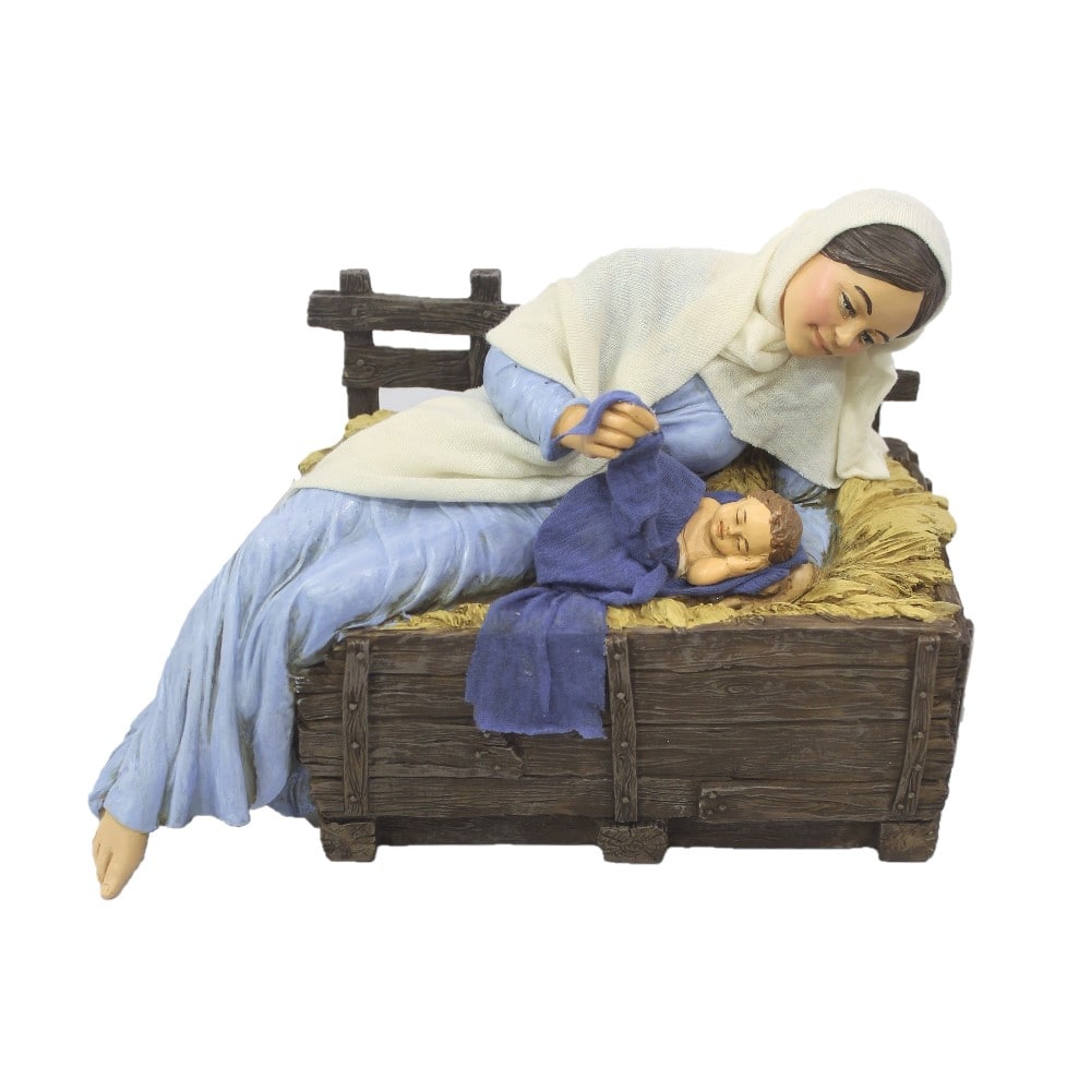 Madonna con Bambino Pastore in movimento cm 22 Madonna con Bambino Pastore in movimento cm 22