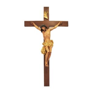 Croce cm 120 con Cristo cm 70 in legno scolpito