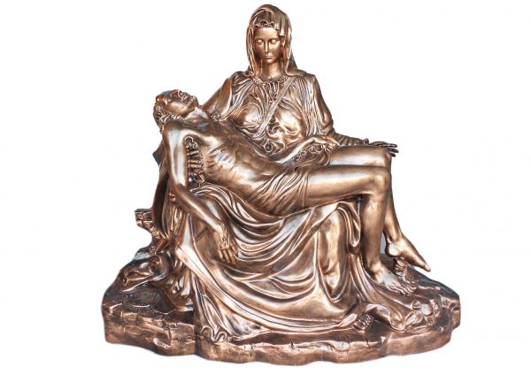 Statua Pieta in vetroresina bronzata cm 130