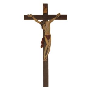 Cristo cm 60 in legno scolpito su Croce cm 120