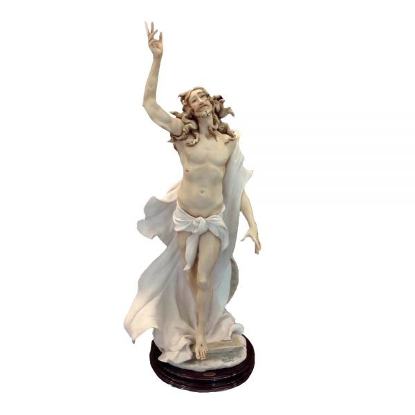 Statua Gesu' Risorto in resina porcellanata cm 80