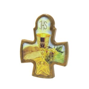 Croce Prima Comunione in legno cm 9