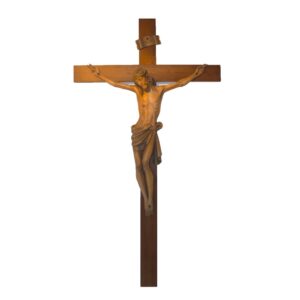 Crocefisso cm 220 con Cristo cm 105 in legno scolpito