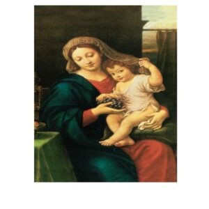 Confezione 100 immagini cm 7x12 Madonna con Bambino Mignard
