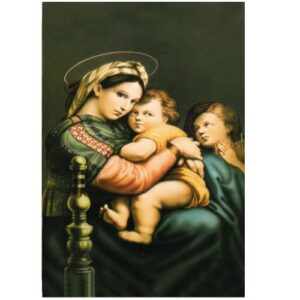 Confezione 100 immagini cm 7x12 Madonna della Seggiola