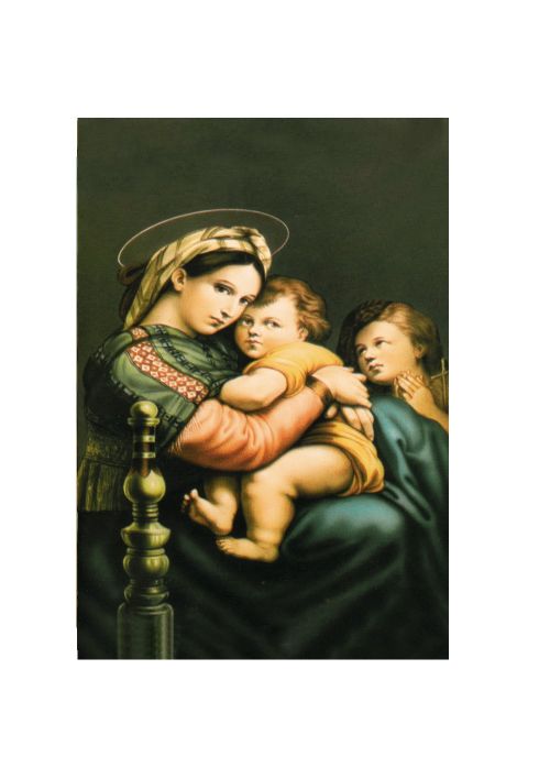 Confezione 100 immagini cm 7x12 Madonna della Seggiola