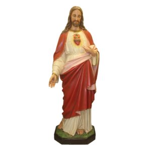 Statua Sacro Cuore cm 165 in vetroresina